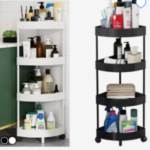 Organizador Esquinero 4 Niveles Multiusos Cocina Baño Cuarto Blanco