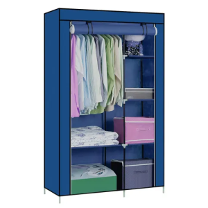 Closet Ropero De Tela Armable Decoteam Con 6 Estantes Azul