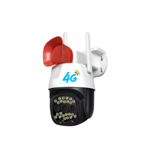 Cámara Ip De Seguridad Exterior 4g Con Alarma Bocina Ptz 360 Blanco