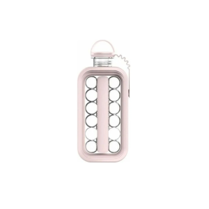 Hielera Molde De Cubos De Hielo Botella Portátil Color Rosa Lisa