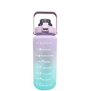 Termo Botella De Agua Motivacional Con Pitillo 2 Litros Color Morado