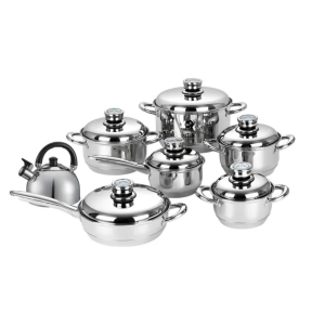 Bateria De Ollas Acero Quirurgico Schaffhausen Germany 13 Pz - Plateado