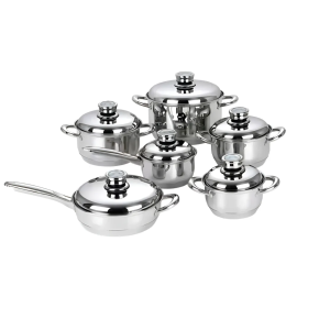 Bateria De Ollas Acero Quirurgico Schaffhausen Germany 12 Pz Plateado