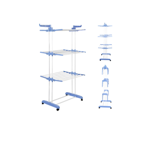 Tendedero De Ropa Colgador Perchero Plegable 3 Niveles