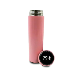 Termo Digital Inteligente De Acero Inoxidable 500ml Color Rosa