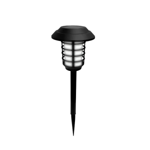 Lámpara Solar Decorativa Tipo Farol Led Con Estaca Negro