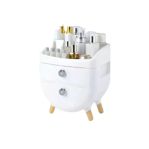 Organizador De Maquillaje Para Tocador Cajones Cosmetiquera Blanco