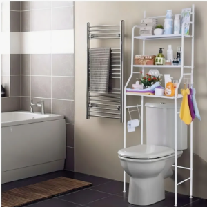 Organizador De Baño Estantería Mueble Ahorrador De Espacio Blanco