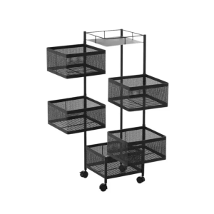 Organizador 6 Niveles Mueble Organizador Cestas De Cocina Negro