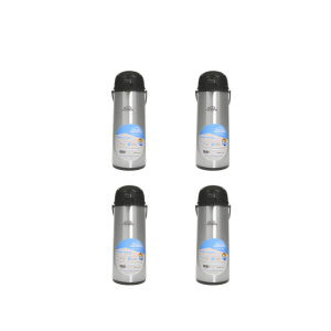 4 Termos Para Cafe Termo En Acero Inoxidable Termo 1,9 Lts  Plateado