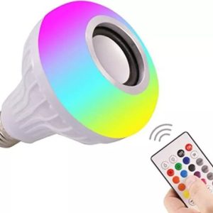 Bombillo Parlante Led Bluetooth Multicolor Rgb + Control Blanco