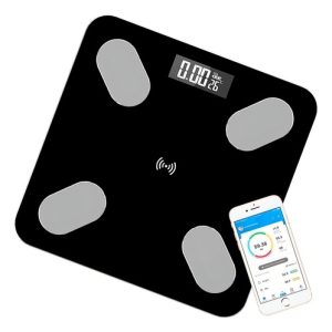 Báscula Inteligente D&m Tools Dm5027 Bluetooth Medidor Grasa E Imc Negro