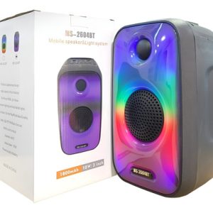 Parlante Portatil Inalambrico Recargable Usb Radio Ms-2604 Negro