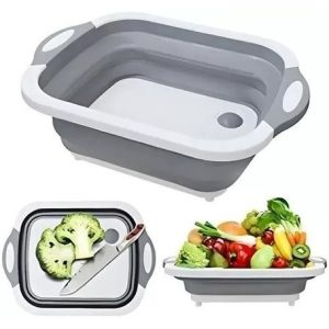 Tabla De Cocina Bandeja Escurridor Cajón Plegable Multiusos Lisa Gris Claro