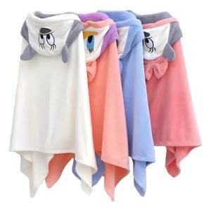 Toalla Microfibra Capucha Niños Infantil Diseños Color Colores Liso