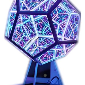 . Exquisita Y Fresca Lámpara De Mesa, Color Dodecaedro Agua Negro