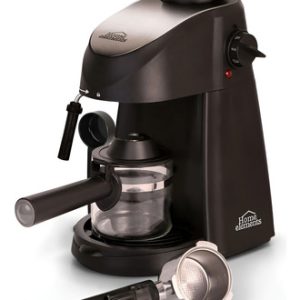 Capuchinera Cafetera Espresso + Capuccino Home Elements Hecm2033 Color Negro