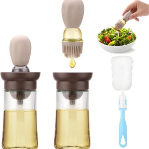 Dispensador D Aceite 2en1 Aceitera Con Brocha Silicona A1061