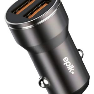 Cargador Para Carro 2 Puertos Usb 3 Amps Carga Rapida Epik Negro