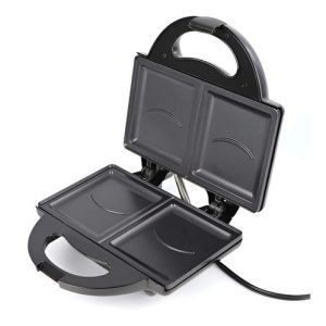 Sanduchera Universal 2 Puestos Aliada L88215 Antiadherente Color Negro