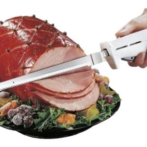 Cuchillo Eléctrico En Acero Inoxidable Utensilio Automático Blanco