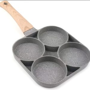 Sartén Tpb Aluminio Antiadherente 4 Puestos Gris Para Tortillas Y Desayunos