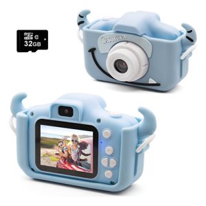 Cámara Digital Para Niños Videocámara Infantil Azul Claro