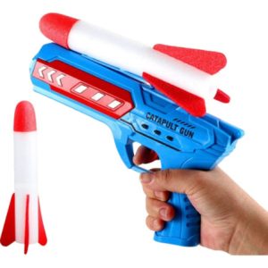 Juguete Pistola Lanzadora De Aviones Catalpulta De Avión Rojo