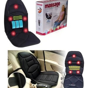 Silla Masajeadora Massage Negro Cojín Vibratorio Espalda Con Calor 12v