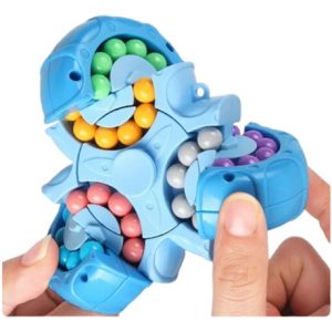 Cubo De Frijol Giratorio Magico Montesori Juego Antiestres Gris