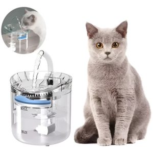 Bebedero Fuente Agua Automatico Para Gatos Mascotas Trasparente