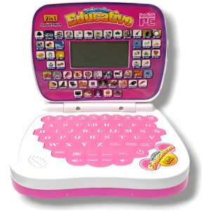 Mini Laptop Mi Primera Computadora De Juguete Azul Color Rosa Chicle