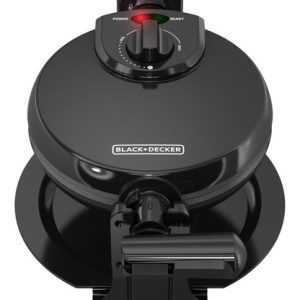 Waflera Black + Decker Estilo Belga Giratoria Antiadherente Negro