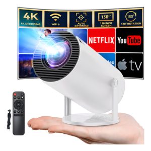 Proyector Wohingo Proyector Profesional Hy300 Smart Tv 6000lm Blanco Bluetooth Proyector Mini Proyector Portatil Proyector 4k