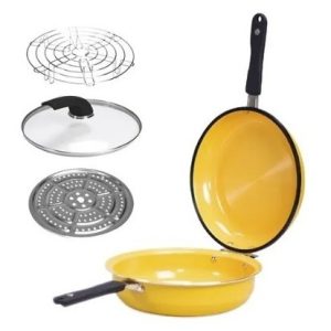 Sartén Doubletta Doble Renahouse 5 En 1 Alemán De 26 Cm Amarillo