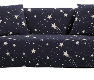 Funda Protector De Sofa Mueble Con Estampado De Estrellas Negro Estrellado