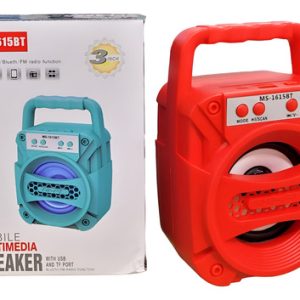 Parlante Portatil Inalambrico Recargable Usb Bluetooth Radio Rojo