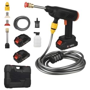 Hidrolavadora Portátil Lavadora Presión Carro Doble Batería Negro