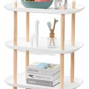 Organizador Multiusos Con Ruedas Mesa Auxiliar Madera Hogar