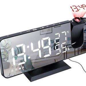 Reloj Despertador Proyector 180° Led Usb Pantalla Grande Multifuncional