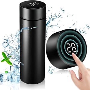 Termo Digital Inteligente De Acero Inoxidable 500ml. Color Negro