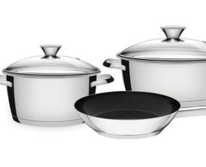 Juego De Ollas Tramontina Acero Inoxidable 21 Piezas Bateria Plateado Brillante