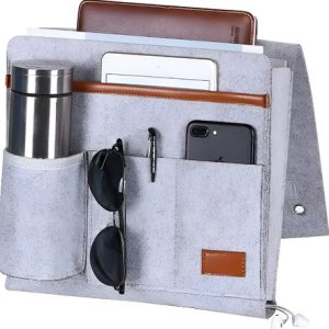 Organizador De Accesorios Cama Silla Bolsa De Almacenamiento Gris