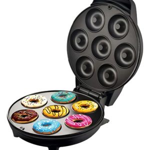 Maquina Hacer Donas Donuts Antiadherente 7 Rosquillas Negro