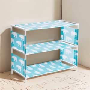 Zapatero 4 Niveles Organizador De Zapatos Estante Zapatos Azul Claro