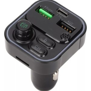 Modulador De Bluetooth Carga Rápida Treqa 2 Puertos Usb 1 C