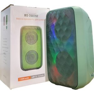 Parlante Portatil Inalambrico Recargable Usb Radio Ms-2682 Verde
