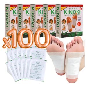 100 Parches Desintoxicantes Para Pies Kinoki Alivia Estres