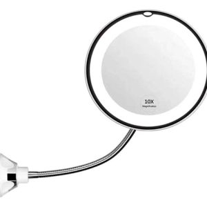 Espejo Flexible De Aumento Con Luz Led  Blanco