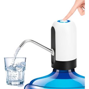 Bomba Dispensadora Eléctrica Automática Con Led P, Galón De Agua, Color Blanco